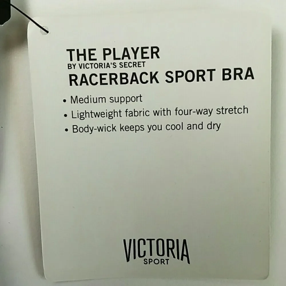 NWT Victoria's Secret Sport The Player Racerback Sports Bra Abstract Geometric